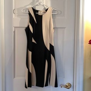 Beautiful sleeves dress with back zipper.  Banana republic.